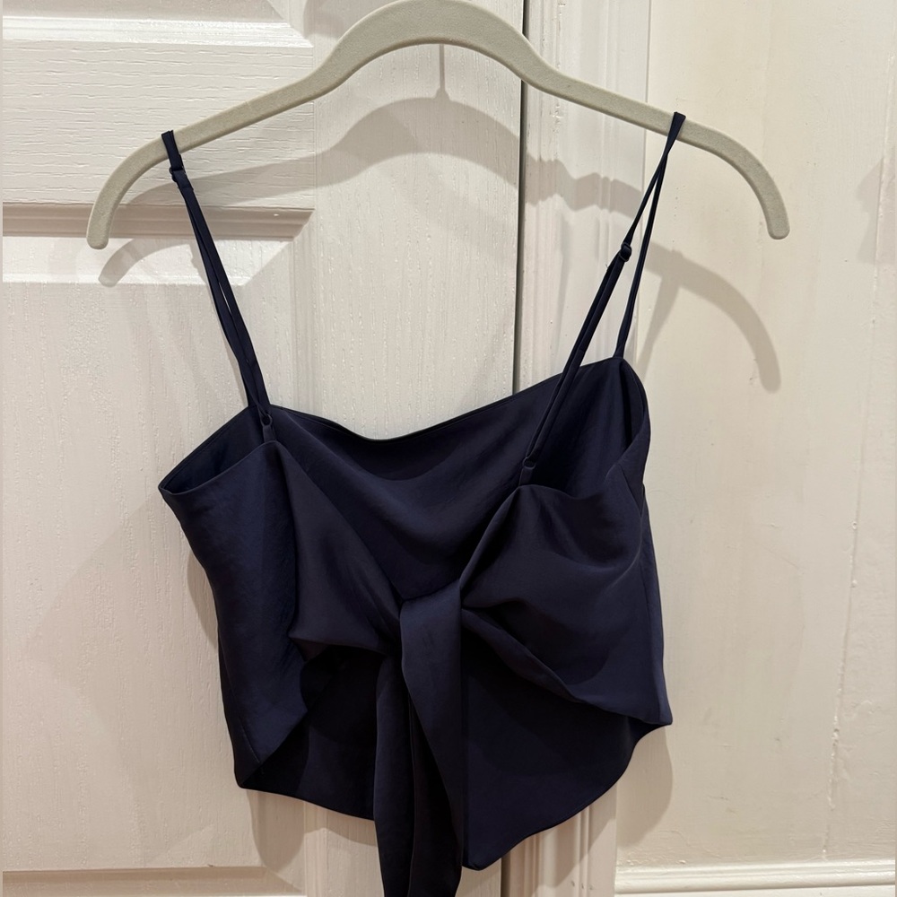 Aritzia silk back tie top